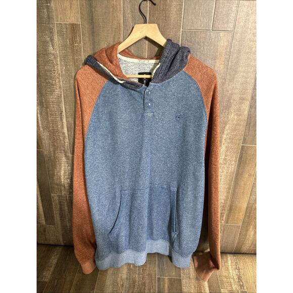 Billabong Men's Hoodie Size XXLTricolor Cotton & Polyester Pullover With‎ Pocket - Picture 1 of 9